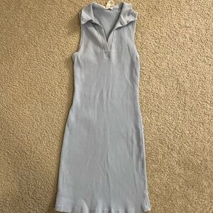 Like Blue Collared Dress